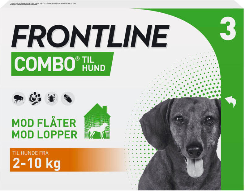 Frontline Combo Vet. hund 2-10 100 + 90 mg/ml 2,01 ml Spot-on, opløsning
