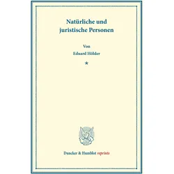 Natürliche und juristische Personen., Fachbücher von Eduard Hölder