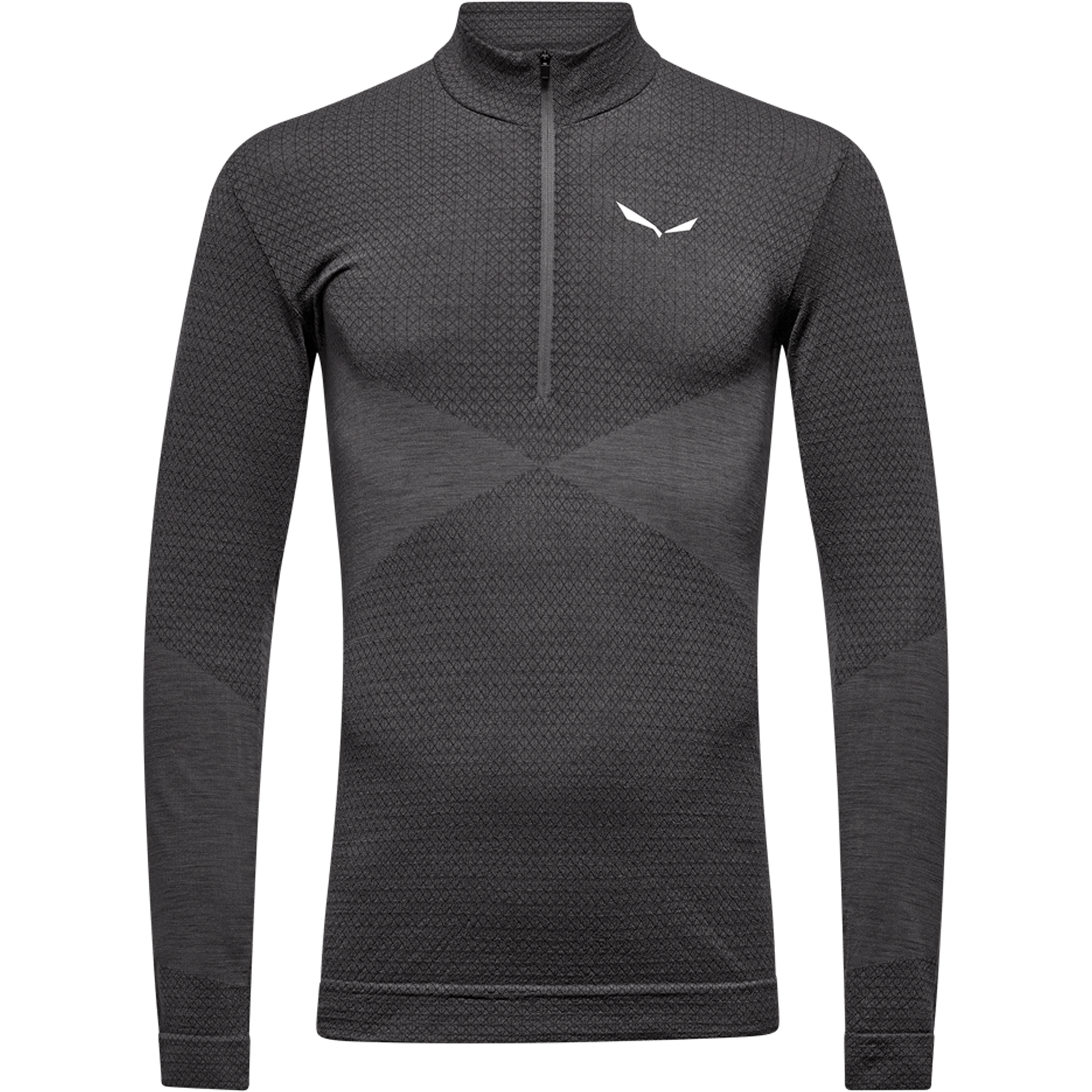 Salewa Zebru Responsive Zip Herren Langarm Unterhemden grau Größe S Trekking Hautfreundlich Merinowolle