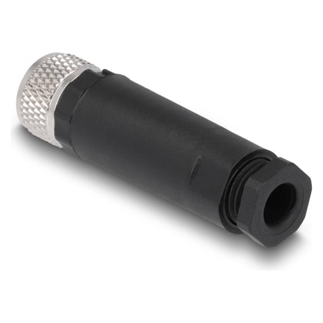 Delock M8 Steckverbinder A-kodiert 4 Pin Buchse zur Montage (60532)