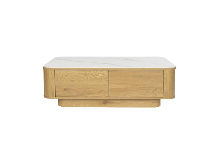 Table basse rectangulaire en chêne naturel Almira