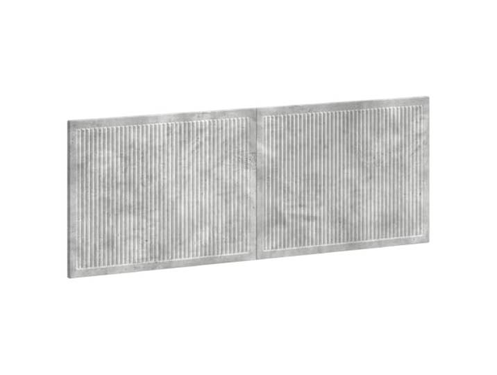 Makastle Kopfteil Betongrau Holzwerkstoff 140x50 cm Wandmontage
