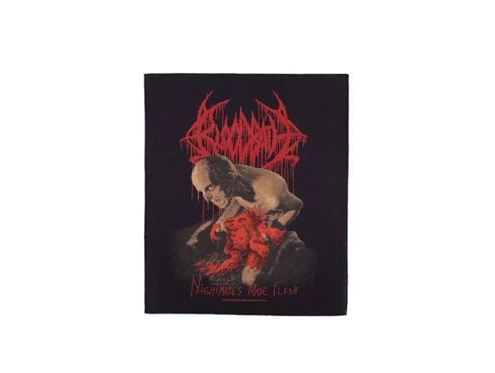 Bloodbath Nachtmerries gemaakt vlees patch, Zwart/Rood, Eén maat