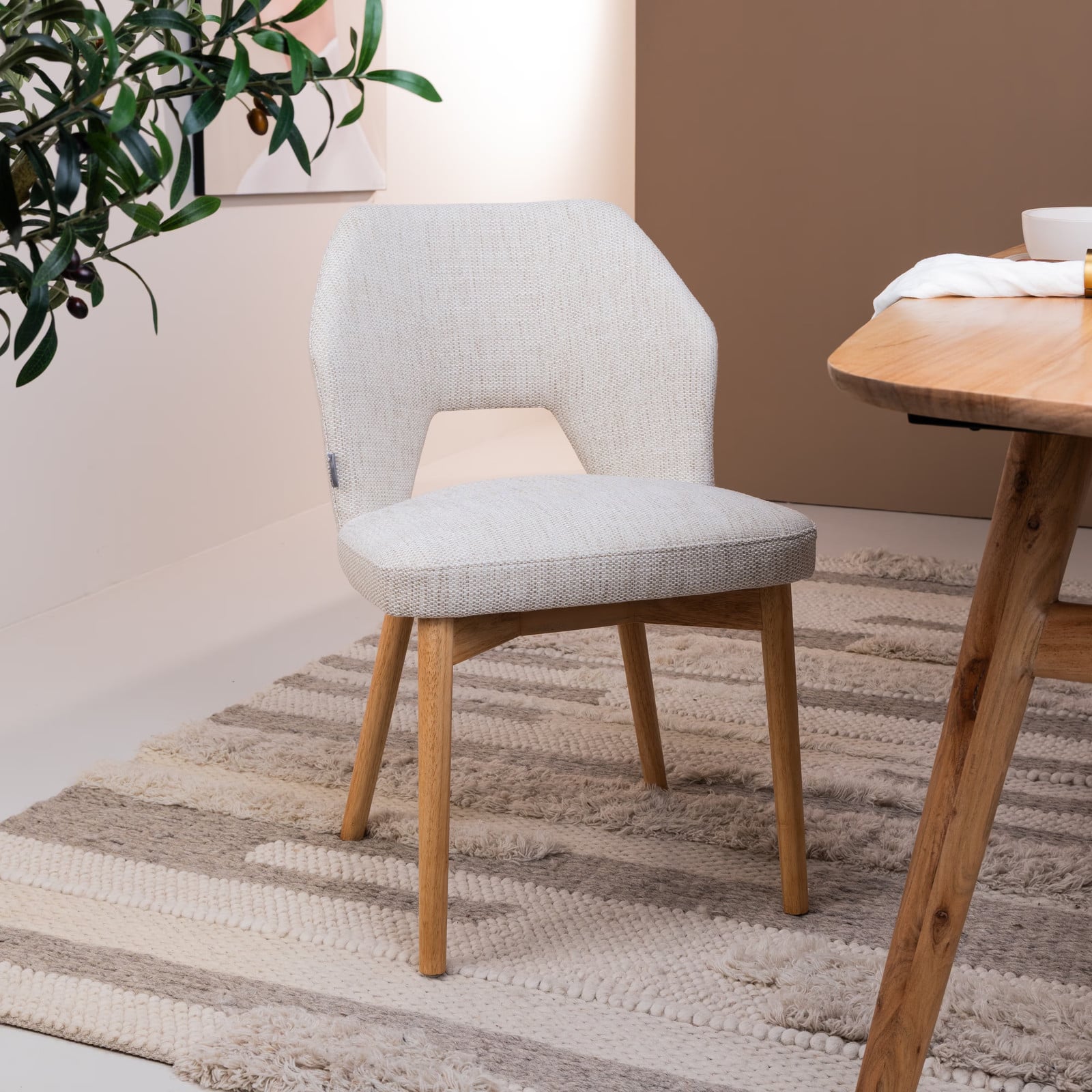 MUST Living Eetkamerstoel Blossom - Naturel