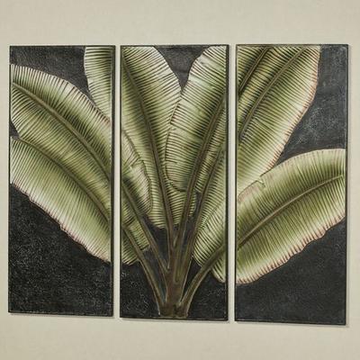 Touch of Class Tranquil Tropics Triptych Wall Art Green Set of Three, Set of Three, Green