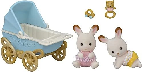Sylvanian Families 5432 - Schokoladenhasen Zwillinge mit Kinderwagen