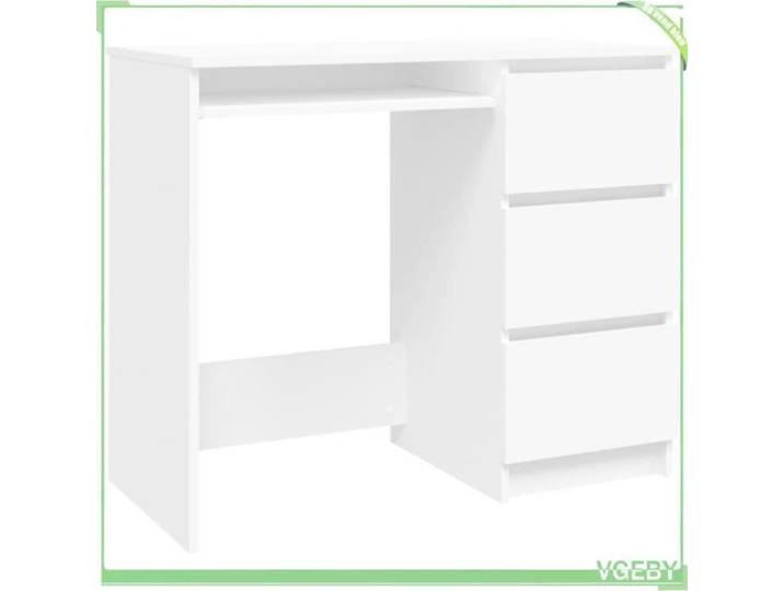 VGEBY Bureau Blanc 90x45x76 cm Bois d'ingénierie - 7894202781521