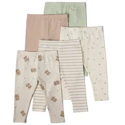 Tchibo - 5 Baby-Leggings - Baby - Gr. 74/80 - mintgrün/print