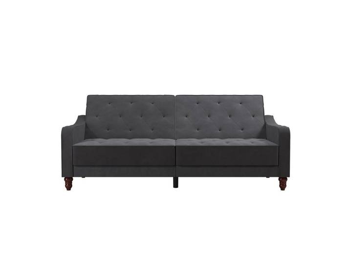 loft24 Schlafsofa Vintage - Sofa Couch Schlafcouch Gästebett Funktionssofa, Couch mit Schlaffunktion, Breite 207 cm, Samtbezug