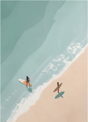 Inspire Picks Summer Girl Pool Party Beach Canvas Wall Art Nordic Ocean Inspired Home Decor g 30x40cm Frame