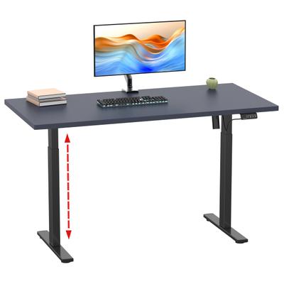 Schreibtisch VCM "Schreibtisch höhenverstellbar Lona 110x50", schwarz (schwarz, anthrazit), B:110cm T:50cm, Tische, Schreibtisch