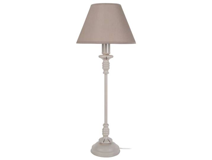Lampe de chevet métal taupe abat-jour taupe