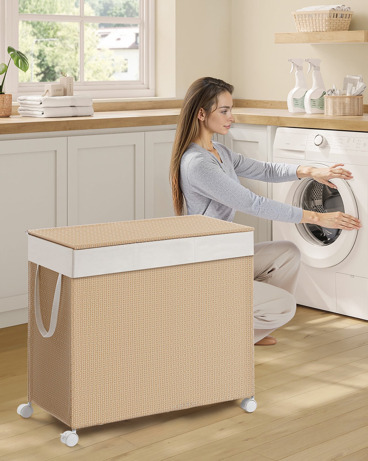 home24 Wasmand Sikab beige 67 cm