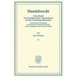 Handelsrecht., Fachbücher von Karl Wieland