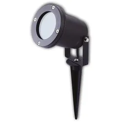 ISOLED Outdoor Aufbaustrahler, IP65, GU10, exkl. Leuchtmittel, drehbar und schwenkbar, inkl. Erdspieß + Kabel, schwarz ISO-113296
