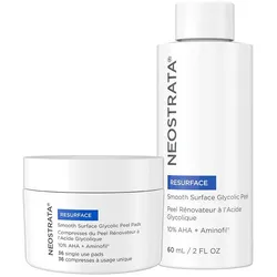 NeoStrata, Gesichtsreinigung, Glättendes Glykolsäure-Peeling (36 Pads + 60 ml) (Reinigungstücher Gesicht, 190 g)