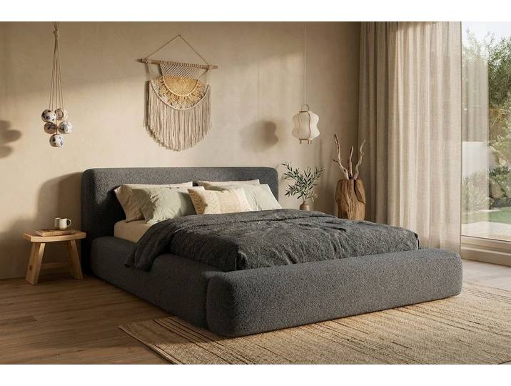 yourhouse24 Polsterbett Mannam Bezug Quelle, XXL-Kopfteil, Keder-Design