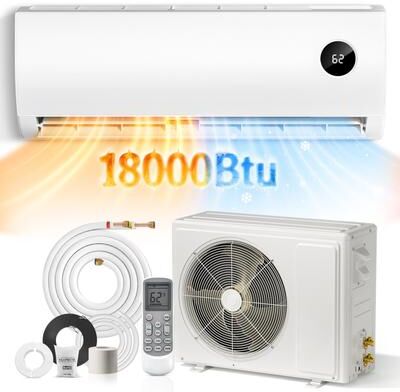 / 18000 BTU Inverter Mini Split Air Conditioner & Heat Pump, Heating & Dehumidification, Outdoor Unit for Home & Commercial Use.