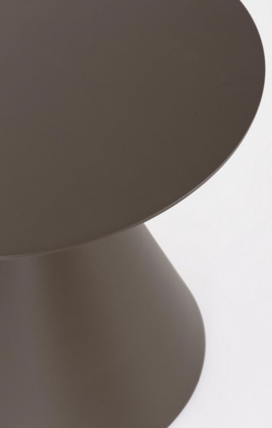 Konte.Design Table basse ronde en aluminium marron Marron 50x50x50cm