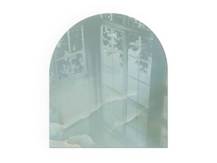 KAMINBODENPLATTE 80x70 cm - Zartes Marmormuster