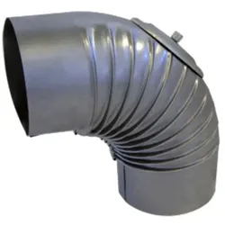 Bertrams Fal Bogen 13BG90-160KV 90°, Ø 160 x 0,6 mm, gerippt, mit Kontrollverschluss