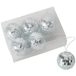Boltze Home, Christbaumschmuck, Boltze Weihnachtsschmuck Disco 6 Stück, Silber (6x)