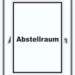 HB-Druck Abstellraum Aufkleber mit Text Lager hochkant A2 (420x594mm)