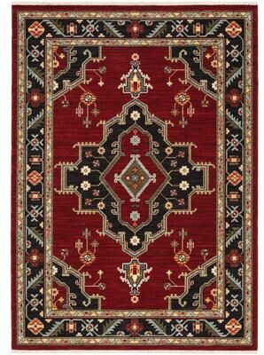 Style Haven Leander Center Medallion Fringed Wool Blend Area Rug