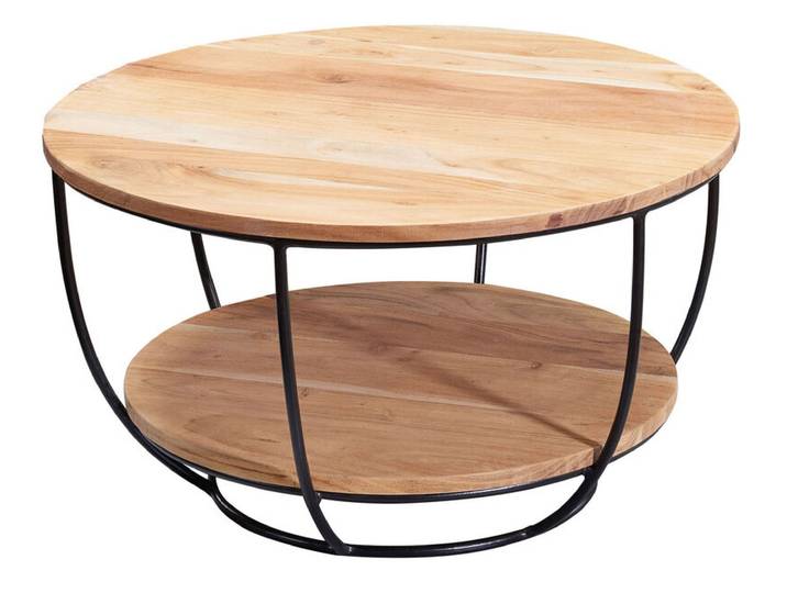 Couchtisch rund Ø 60 cm Akazie massiv