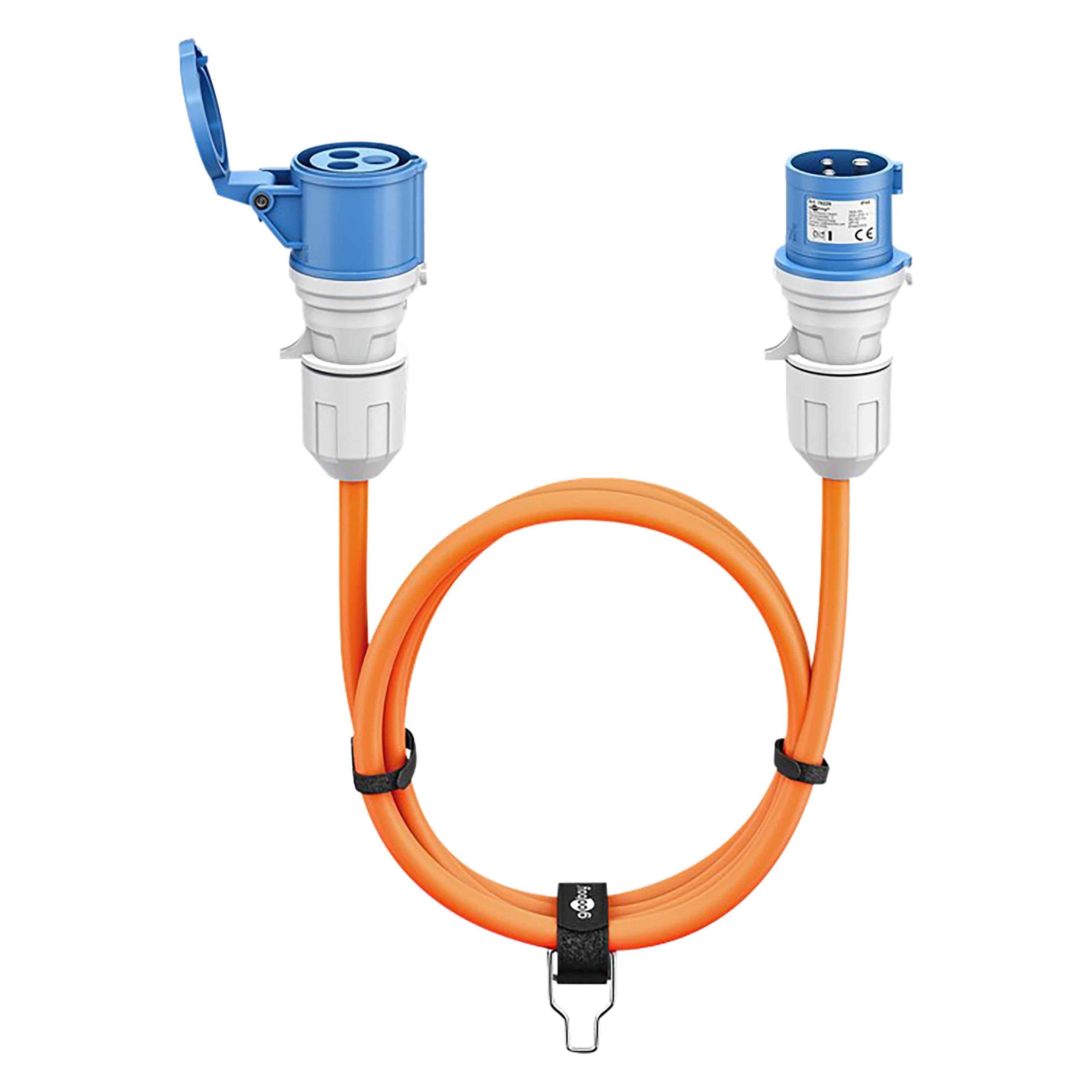 Goobay CEE-Verlängerung, CEE-Stecker auf CEE-Kupplung, 25 m (25 m, CEE 32/5) (76230)