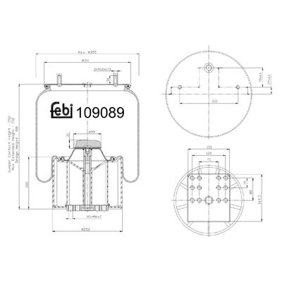 FEBI BILSTEIN Federbalg, Luftfederung 109089