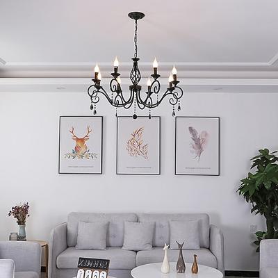 51/78 cm Kronleuchter im Kerzenstil LED-Metall Vintage-Stil Klassisch Basic Lackiert Traditionelles Land 220-240V