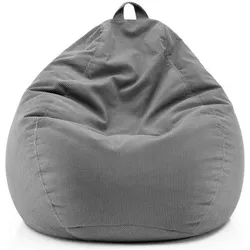 Lumaland, Sitzsack, Sitzsack 250 l Comfort Polyester (PES), Grau, Tiefe