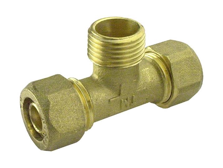 Cornat T-Stück Messing AG 1/2 × 16 mm