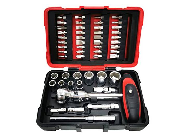 KS Tools 922.0651 Coffret douilles et embouts ULTIMATE 1/4'' avec cliquet Coffret de douilles et embouts ULTIMATE 1/4'' avec cliquet MODIFIX\, 52 pièces\, outillage professionnel\, chrome vanadium