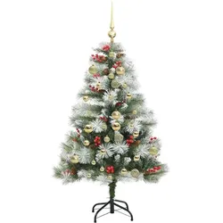vidaXL, Weihnachtsbaum, Greta (mit LEDs und goldenen Kugeln) (150 cm)