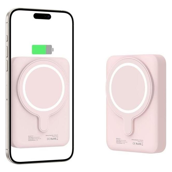 Tech-Protect LifeMag PB11 Powerbank with MagSafe 10000mAh 15W USB-C port - pink + USB-C cable (10000 mAh, 15 W) (25387-0)