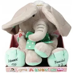 MADE Interaktives Maskottchen Elefant A Kuku, Beige und Mint, 24 cm (24 cm)