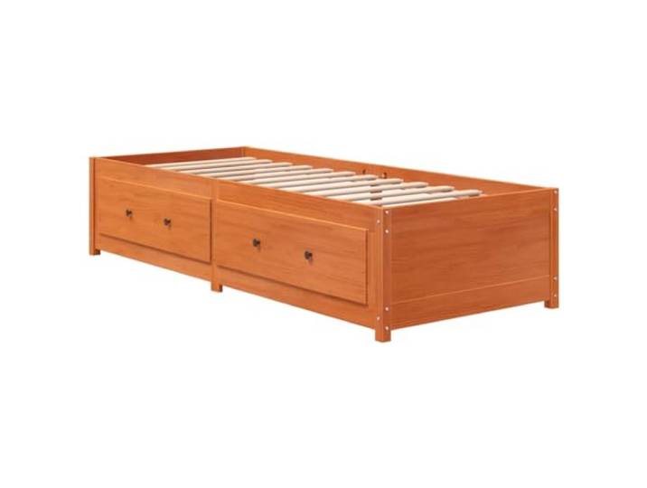 KTHLBRH Schlafsofa Braun Wachs 90 x 190 cm Kiefernholz Mit Schubladen, robuster Struktur, Lattenrost inklusive, vielseitig verwendbar für Wohnzimmer und Schlafzimmer