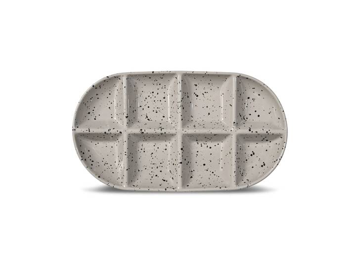 Sagaform Plat de service grand Ditte 20x36 cm Gris-noir