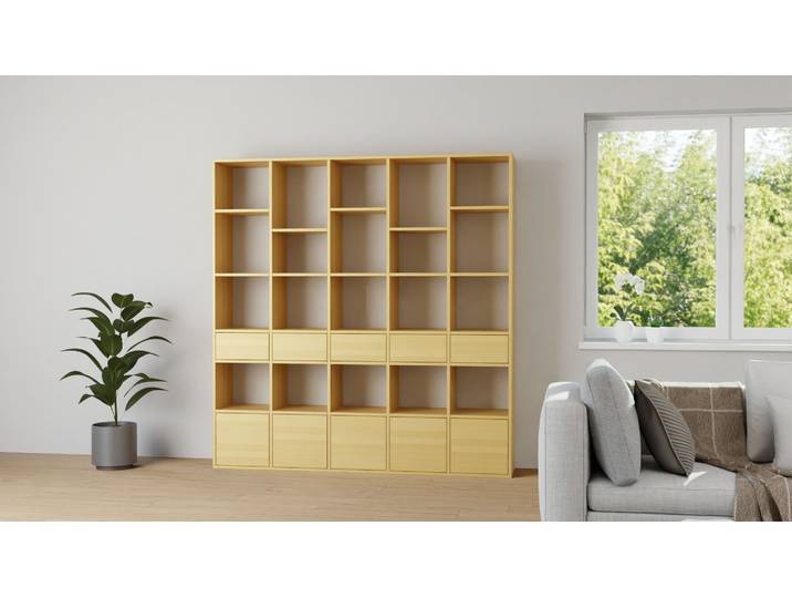 Massivholzregal mit vielen Optionen - Bücherregal wie vom Tischler Buche Natur geölt