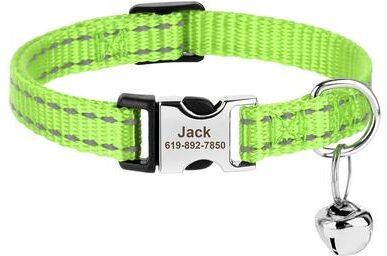 Uplift Essentials Personalized Printed Anti Lost Cat Collar With Engraved ID Nameplate style 12