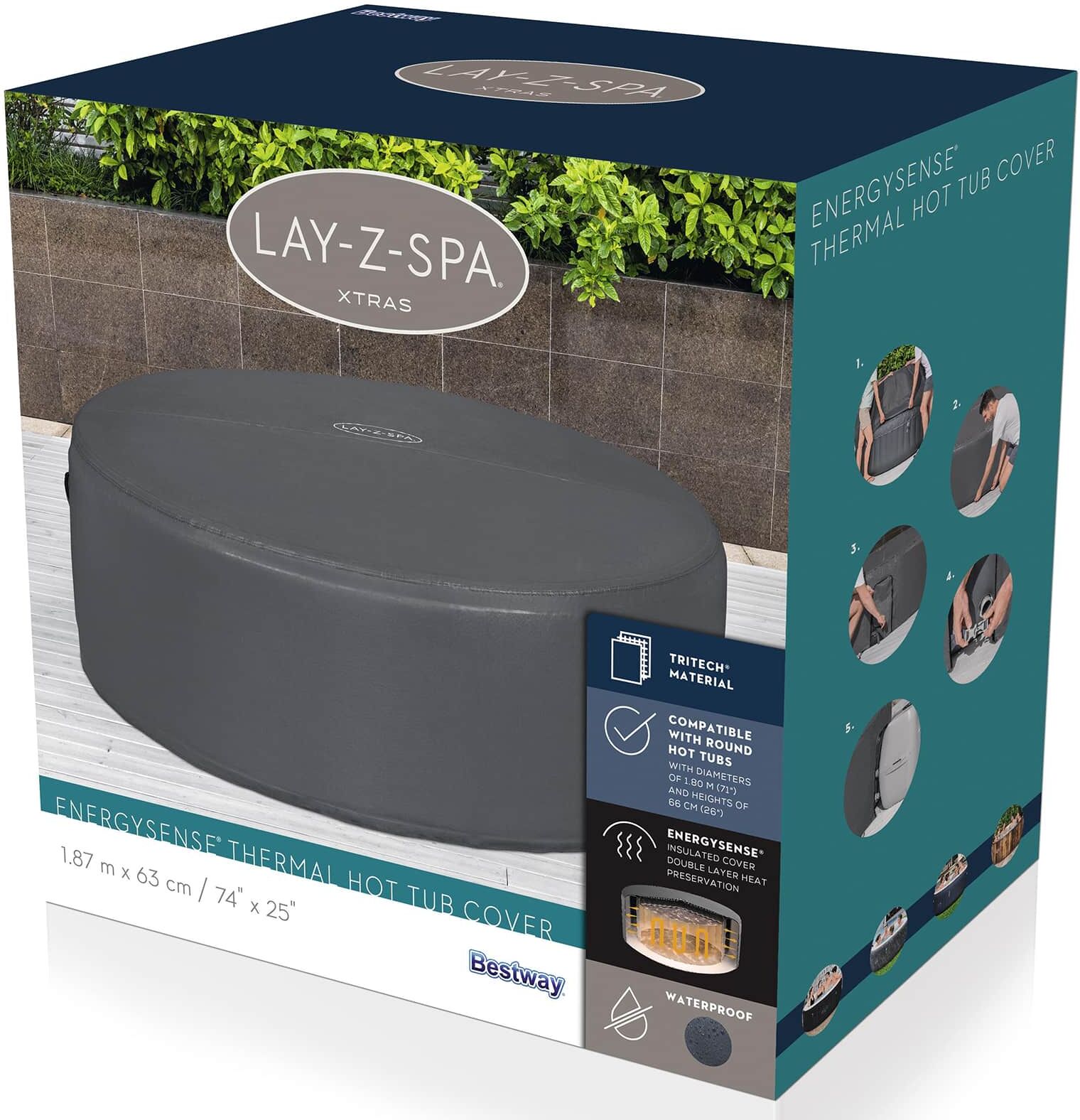 Bestway Housse PVC et POM Gris