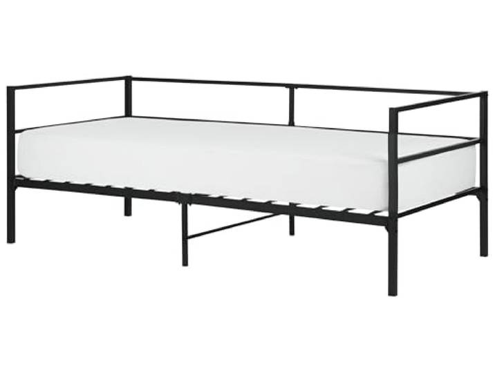Beliani Tagesbett Metall schwarz 90x200 cm Metallbett Einzelbett Industrie-Design Battut