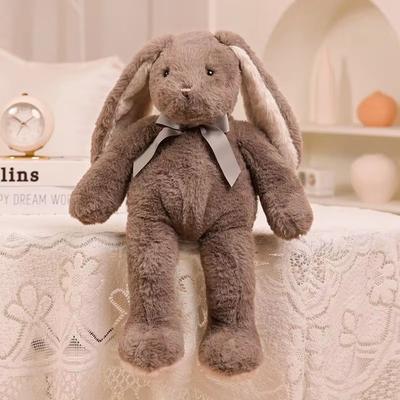 Inspire Curations Easter Bunny Plush With Long Ears Soft Plush Rabbit For Kids And Photo Props gray 15.7 In