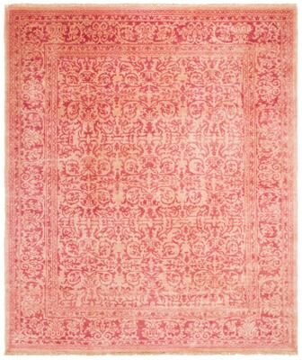 SAFAVIEH Couture Handmade Peshawar Traditional Oriental - Beige / Rose Wool Rug - 8' x 10'