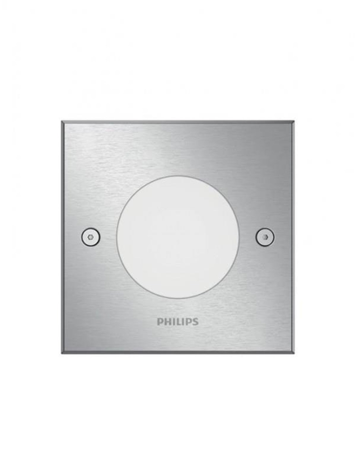 Philips Crust bodeneinbauspot, LED 3W, 2700K, edelstahl