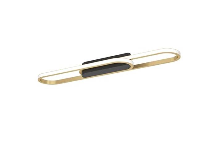 Eglo LED Plafonnier ovale Conivarena\, lampe plafond salon métal laiton lumière blanc chaud-froid\, 69 cm