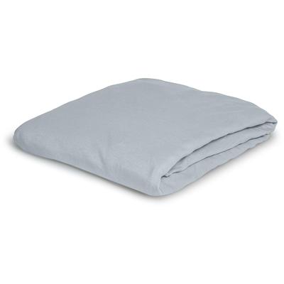 Betttuch IRISETTE "Vesuv 12", grau (taube), B:220cm L:260cm, Jersey, Obermaterial: 100% Baumwolle, Bettlaken, flauschig und warm, ohne Gummizug