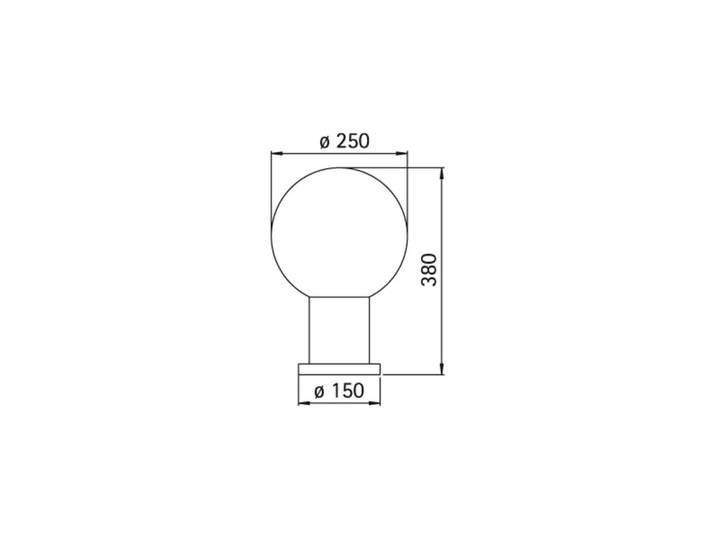 Sokkellamp buiten 660503, zwart, Aluminium, Sokkellamp